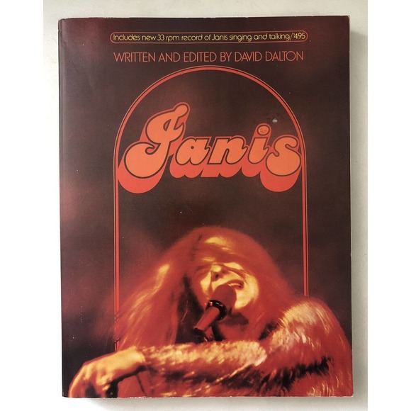 Vintage 1971 Janis Joplin First Printing SC Book 33 RPM Red Flex Record Dalton - Picture 1 of 12